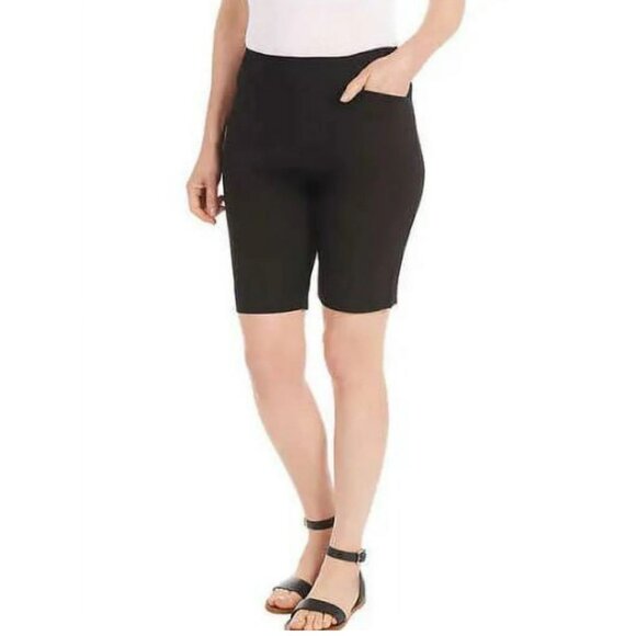 Hilary Radley Ladies' Pull-On Stretch Bermuda Short, Black - Picture 1 of 4